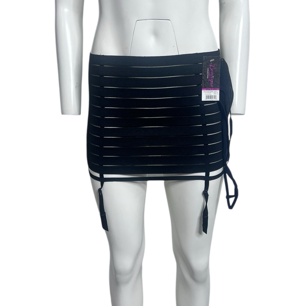 Boutique Collection Bandage Garter Skirt w/Thong 2 pc Set L